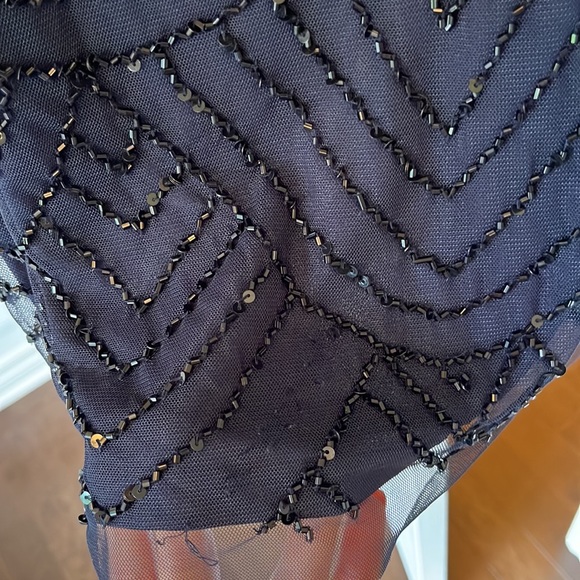 Adrianna Papell Blouson Beaded Mini Dress - Picture 3 of 6
